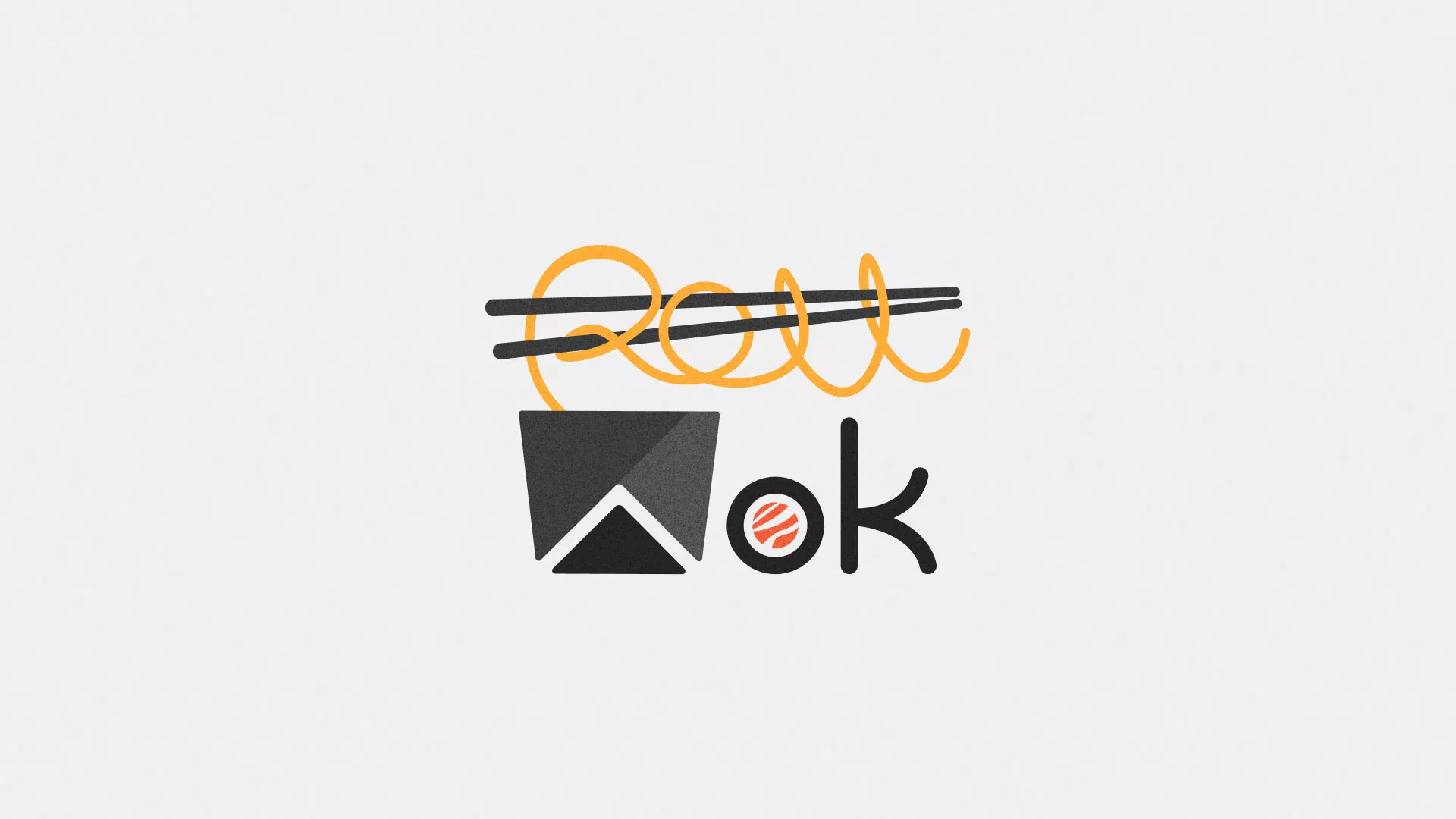 Разработка логотипа суши-бара «Roll Wok Club» в Назрани